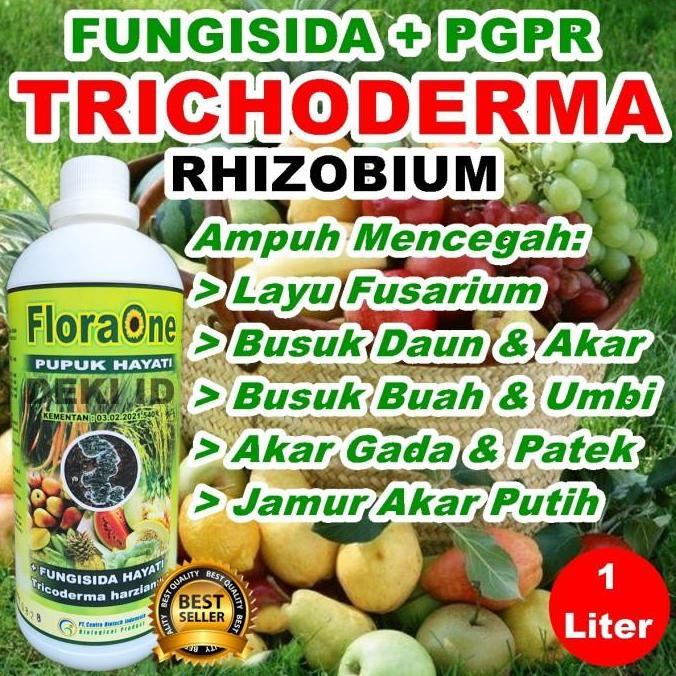 Trierma Cair Fungsida PGPR Rhizobium Floraone 1 L Pestisida Organik
