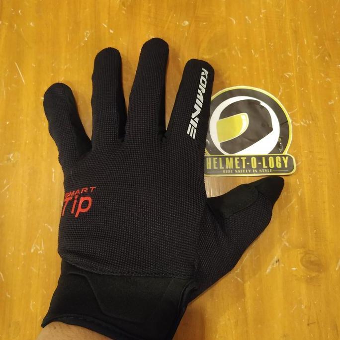 TERLARIS - Sarung Tangan Motor Komine GK168 GK 168 Alesia Black Gloves Original