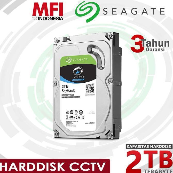 SEAGATE SKYHAWK 2TB MFI HDD CCTV HARDDISK HARDISK 2 TERRA SURVEILLANCE