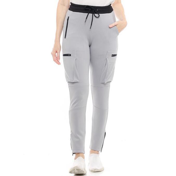 Flexzone Celana Jogger Cargo Wanita Hitam Lari Gym FCS-520