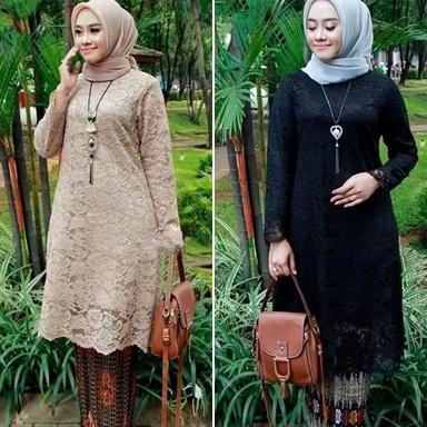 MEGA PROMO SETELAN TUNIK AZKIA TUNIK BRUKAT MIRING/REAL PICT/BAJU WANITA ROK PLISKET