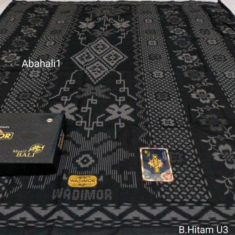 NEW PROMO Sarung Wadimor Hitam Sarung Wadimor MOTIF BALI HITAM Sarung Wadimor Sarung Hitam