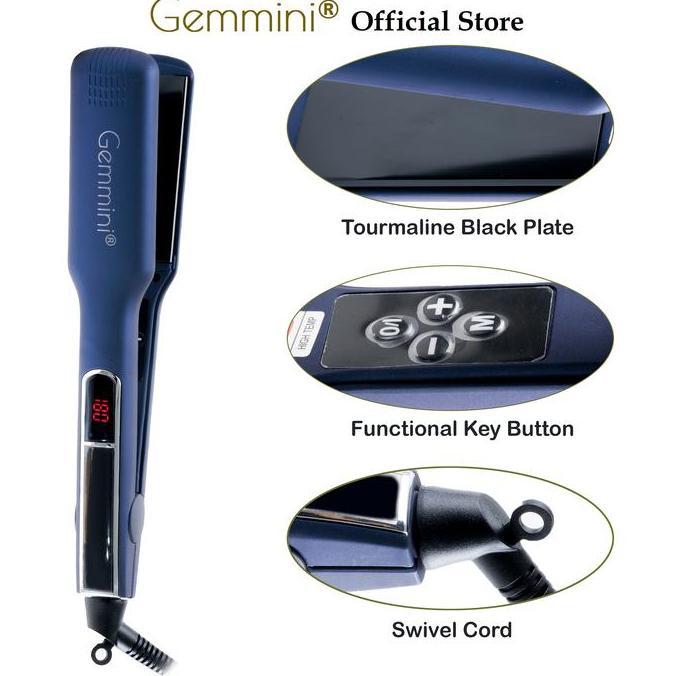 Gemmini GM34 Catokan Pelurus Dan Smoothing Rambut Pengaturan Suhu Digital MCH