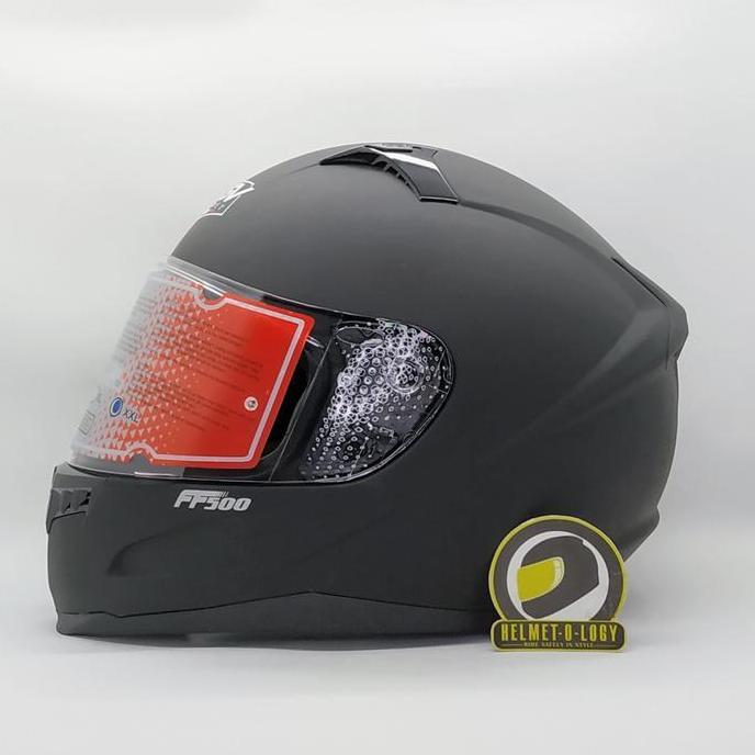 TERLARIS - RSV FF500 Black Doff FF 500 Helm Full Face DDRING Flat Visor