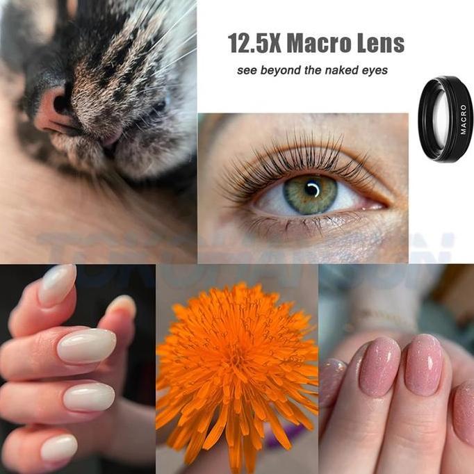 APEXEL Lensa Super Wide Angle Lens + Macro Smartphone