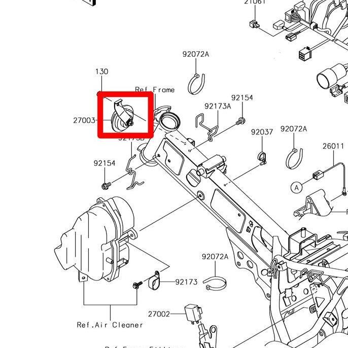 Klakson Horn Kawasaki Ksr110 Ksr 110 Pro Original Kawasaki