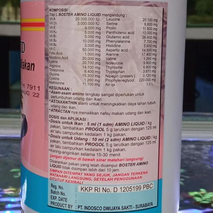 Altx- Boster Amino Liquid 1Kg Asam Amino Cair Untuk Ikan