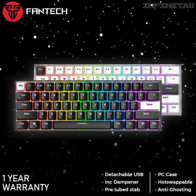 Fantech Maxfit61 Frost MK857 60% Hotswap Mechanical Keyboard