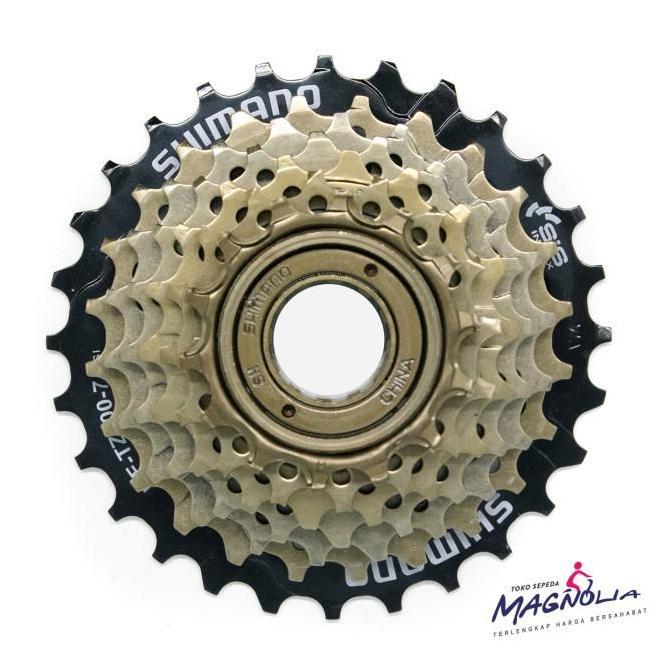 Promo Freewheel Sprocket 7 Speed Sepeda Gear Gir Tumpuk Shimano Drat Ulir Diskon