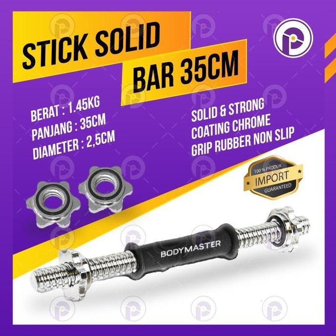 Promo Stick Barbel Dumbell Stik Dumbel Barbell Lurus Panjang 35cm SOLID Fitness Bar Gym Adjustable D