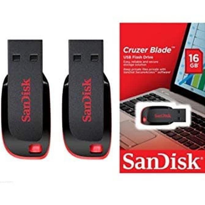 HARGA DISC - COMBO set 2pcs Flashdisk USB Sandisk Cruser Blade 16GB FD 16GB