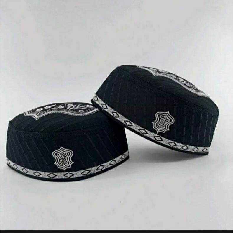 Discount Peci kopiah haji terompah malaysia logo putih & hitam