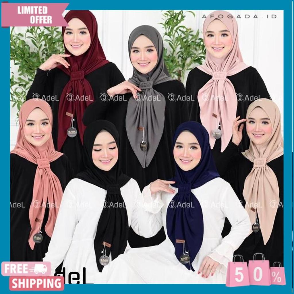 Segitiga Instan Jersey Premium / Hijab Instan Segi3 Nonpet / Mentari / Segitiga Instan Oval Jersey F