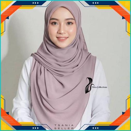 Jilbab Segi Empat Oval Malay Curve 130X130 Ceruti Babydoll Premium