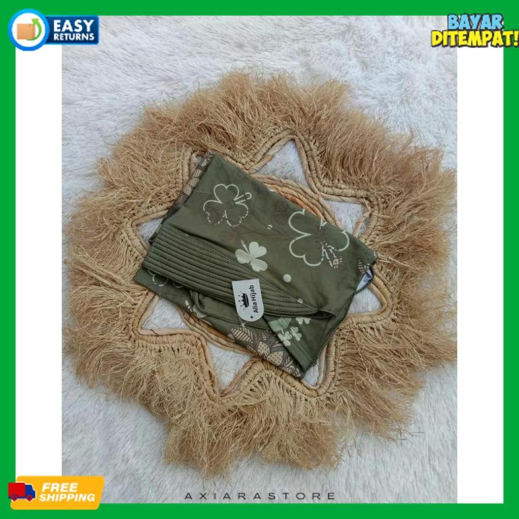 Hijab Bergo Pet  Jersey Printing Motif Bunga Premium