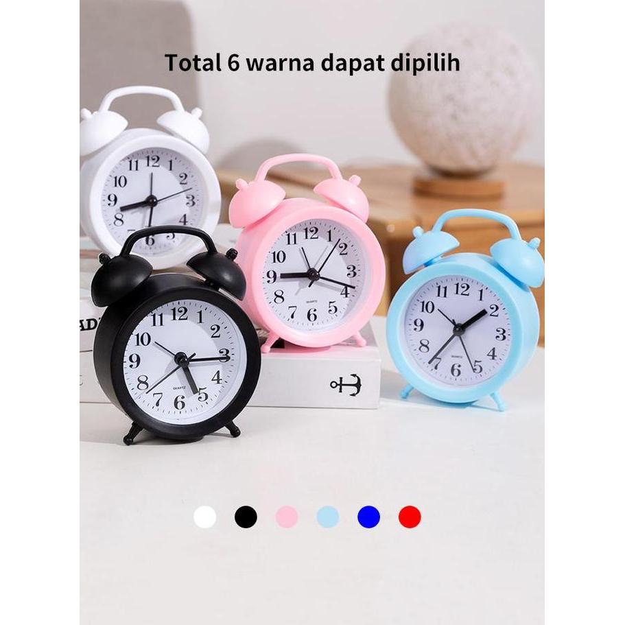 Whyyou- Jam Weker Polos / Jam Alarm Kecil Desktop / Jam Alarm / Jam Meja-Coco_Market