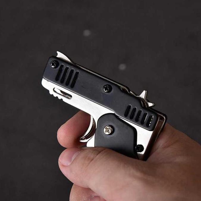 mainan pistol karet gelang foldable rubber band gun