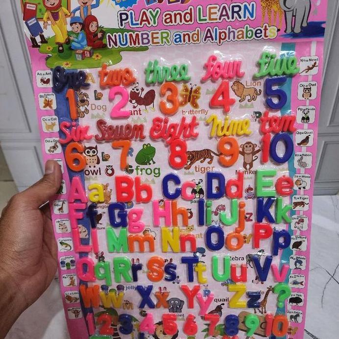 Mainan Set Huruf dan Angka - Mainan Edukasi Mengenal Huruf dan Angka