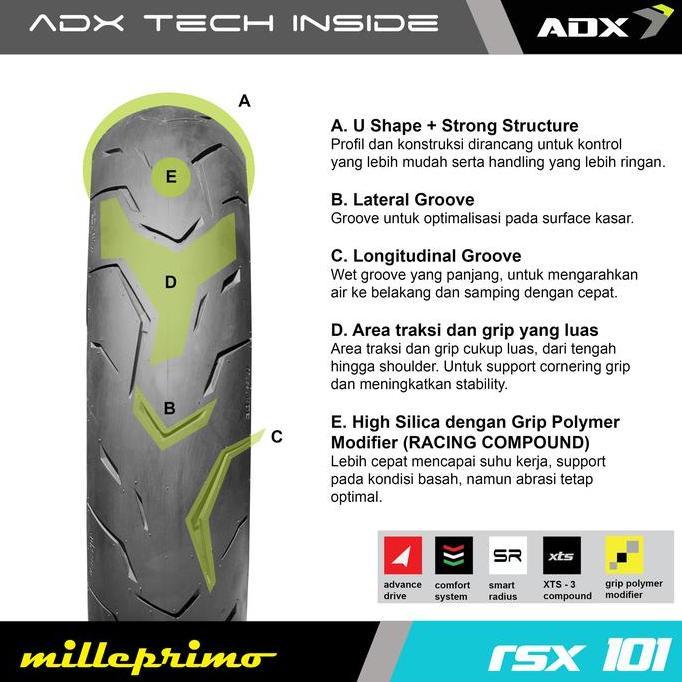 Ban Adx Milleprimo 110/70 ring 12