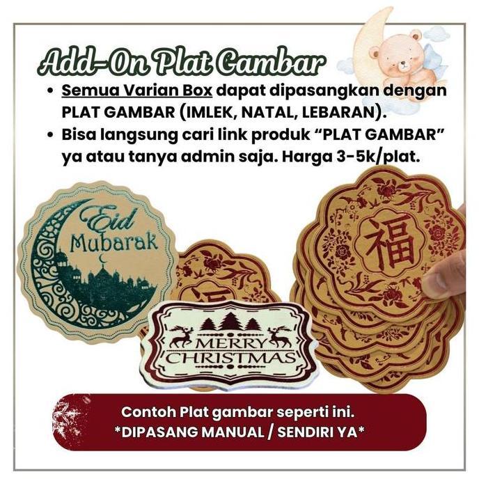 Picnpic- Hard Box Standar 22118 Cm | Kotak Kue Motif & Bingkisan | Box Lapis Legit Mini