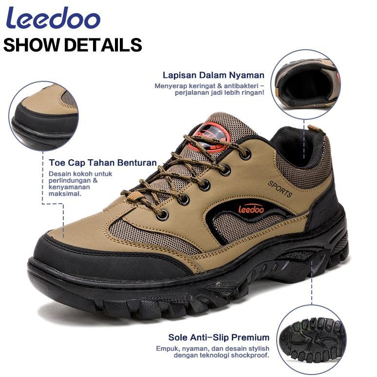 LIMITED Leedoo Sepatu Gunung Sneakers Anti Air Sport Shoes Hiking  Sepatu Gunung Hiking MH204