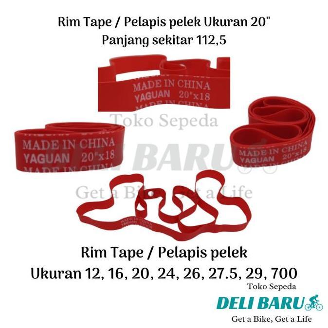 Promo Rims Tape Pelapis Pelek Velg Sepeda Ukuran 12 16 20 24 26 27.5 29 700 Cod