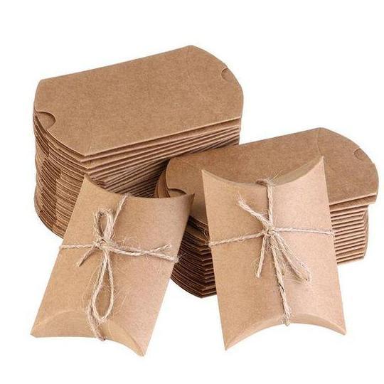 Picnpic- Pillow Box Gift Bantal Kotak Kado Kraf/Hitam/Putih Besar