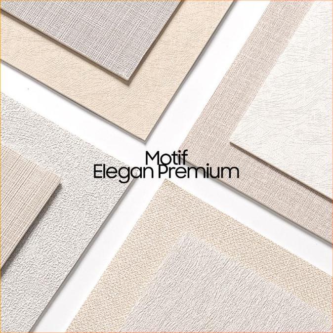 Hoptech - Wallpaper Dinding Linen Premium Tebal Bahan Pvc Roll 280X60 Cm Dekorasi Kamar Anti Lembab 