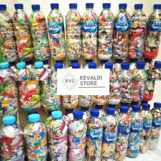 PROMO Ecobrick Botol Aqua 600 ml kepadatan 200 gr +