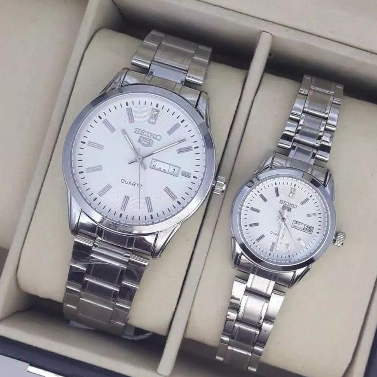 READY STOCK BEST SELLER || BISA SATUAN || JAM TANGAN COUPLE S3IKO BALOK TANGGAL DAN HARI NF-1500RR R