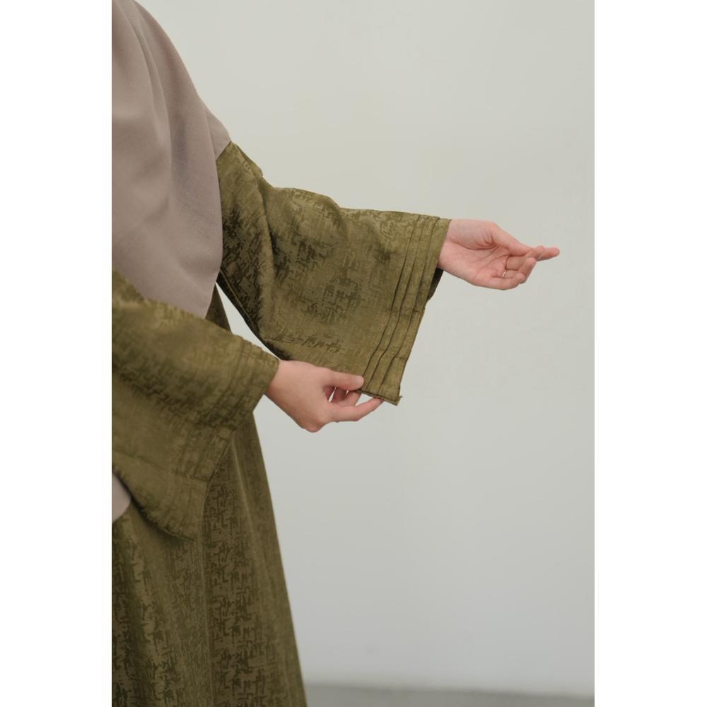 BEST DEALS NAWAL ABAYA by SABRINA - GAMIS BAHAN JAGUAR VISCOSE MOTIF WARNA SOFT BLUE MOCCA HITAM