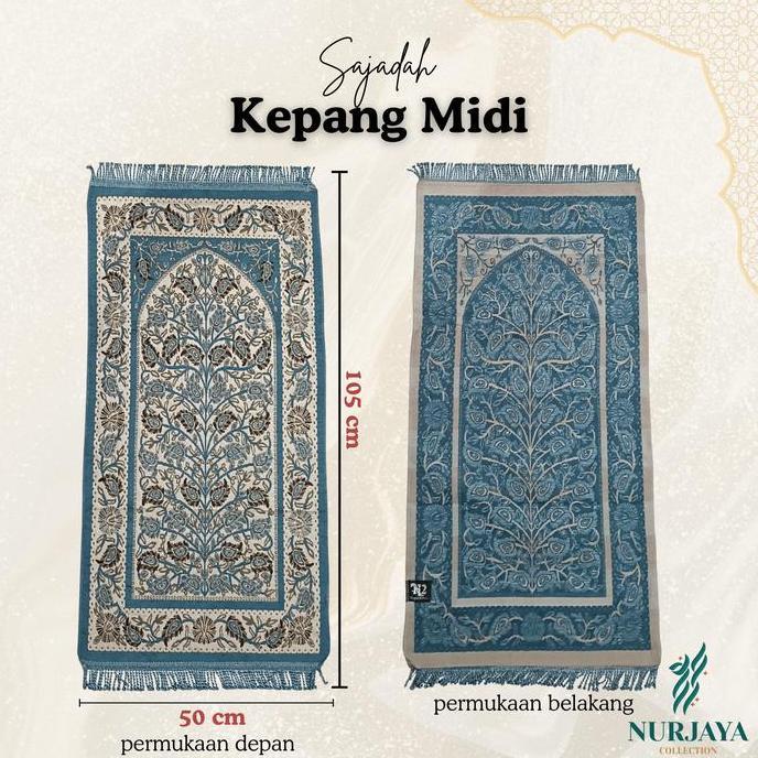 Murah BAL 100 PCS - Sajadah Kepang Midi 50x105cm Bahan Polyester Rajut Lembut Tebal Motif Turki Isla