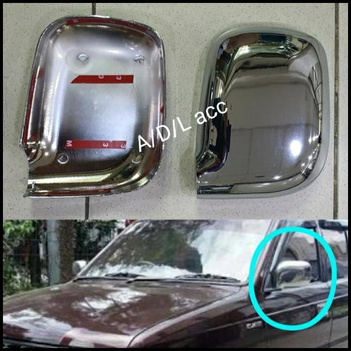 TERLARIS COVER TUTUP SPION TOYOTA KIJANG NEW KAPSUL EFI LGX 1997 1998 1999 2000 CHROME CROME TEMPEL 