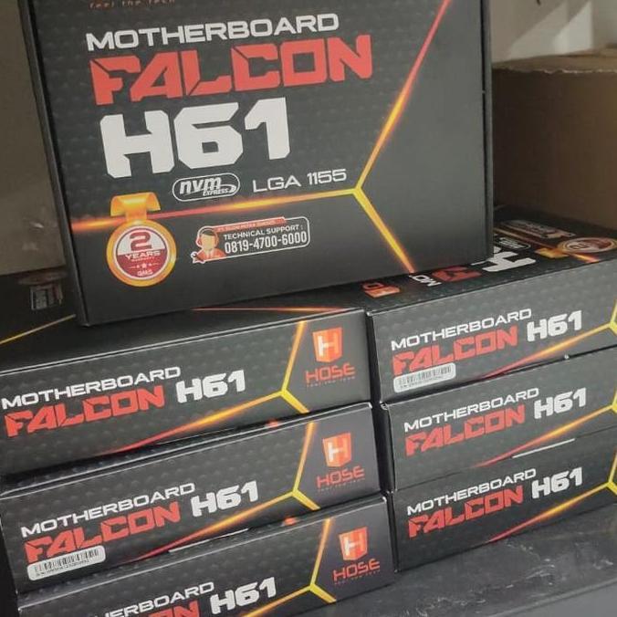 TERBARU - H61 Lga 1155 Mobo Falcon HOSE Resmi Garansi 2tahun