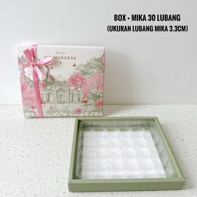 (Isi 5 Pcs) Box Noora | Kotak Sekat Nastar Lebaran Idul Fitri Box Nastar Sekat Mika isi 20 isi 30pcs