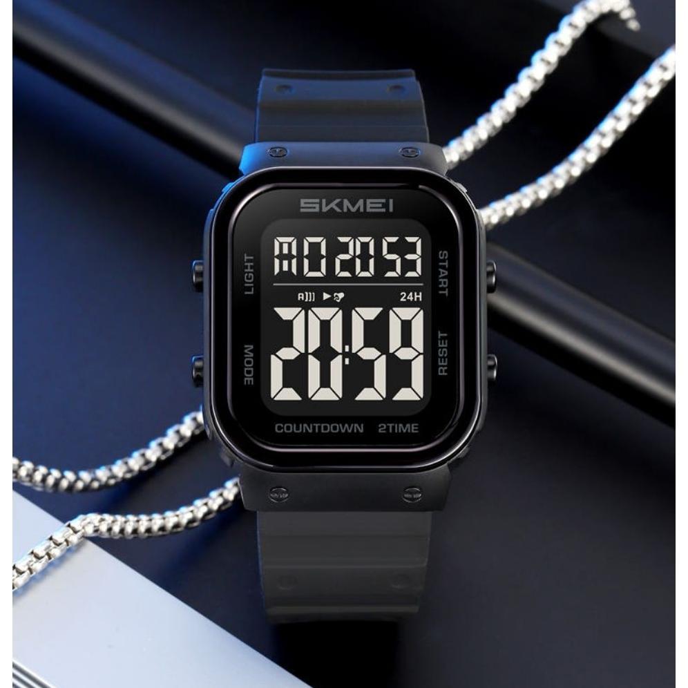 Jam Pria Skmei 2437 Segi Digital Free Carton Box Skmei