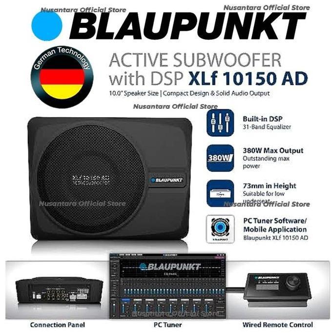 Blaupunkt Active Subwoofer + Dsp 10" Power Processor Xlf 10150 Ad