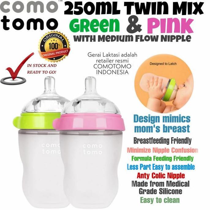 TERBARU|TERMURAH|BARU|PREMIUM|ORIGINAL|GARANSI|DISKON|PROMO COMOTOMO BOTOL SUSU 250ML TWIN PACK COMO