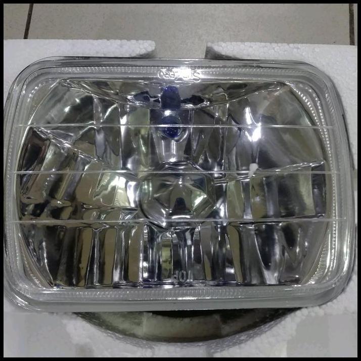 BEST DEAL LAMPU HEADLAMP DEPAN MOBIL H4 KRISTAL CRISTAL KOTAK 7 INCHI UNIVERSAL 