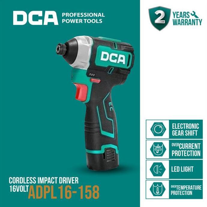 Sale Dca Cordless Impact Driver / Mesin Impact Driver Baterai 16V Adpl16-158E