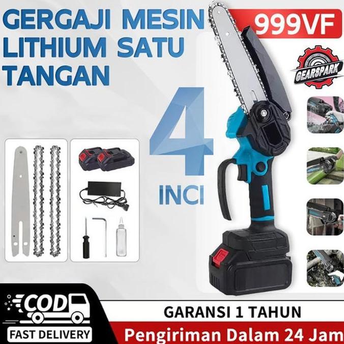 QINGACHO Mesin Chainsaw 4 Inch /Mesin Chainsaw 1000W/Cordless Chainsaw 36V /Gergaji Baterai Gergaji 