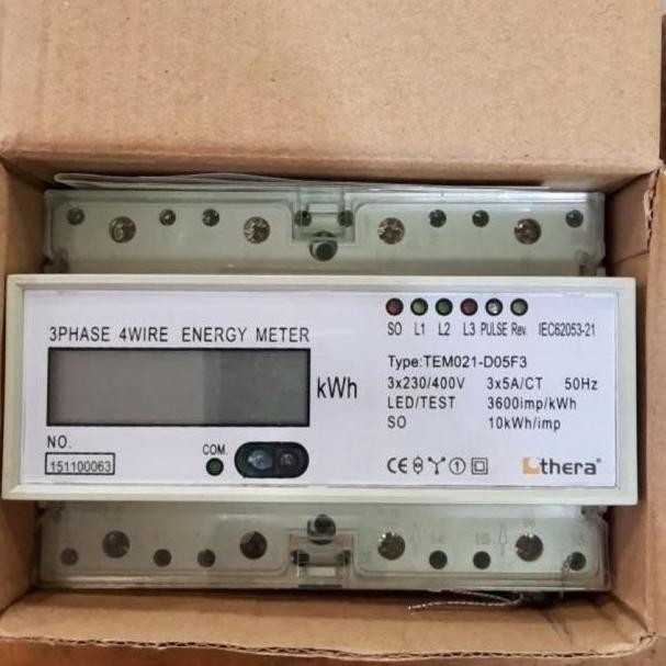 Promo Kwh Meter Thera Tem021-D05F3 Tem021N-D05F3 3P Ct/5A Single Tariff Cod