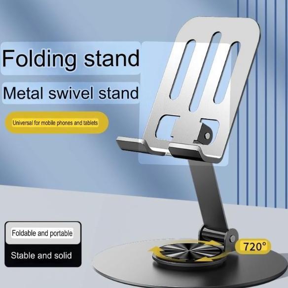 HP HOLDER PUTAR STAND HOLDER HP METAL ROTASI 360 PHONE HOLDER MEJA DUDUKAN PONSEL/TABLETMEJA