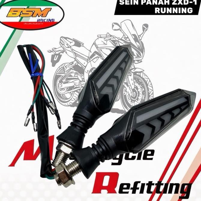 SHIOZENG Lampu sein LED sepeda motor 12V Lampu sen motor universal lampu depan depan belakang Motorc