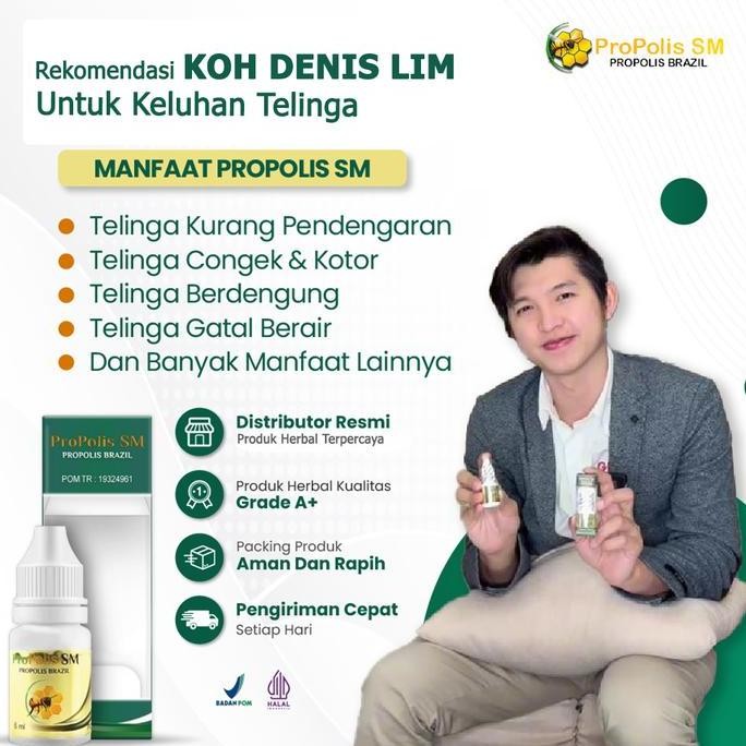 PROMO Propolis SM Untuk Sakit Telinga Otitis Media Berdengung Berair Congek Dan Gatal