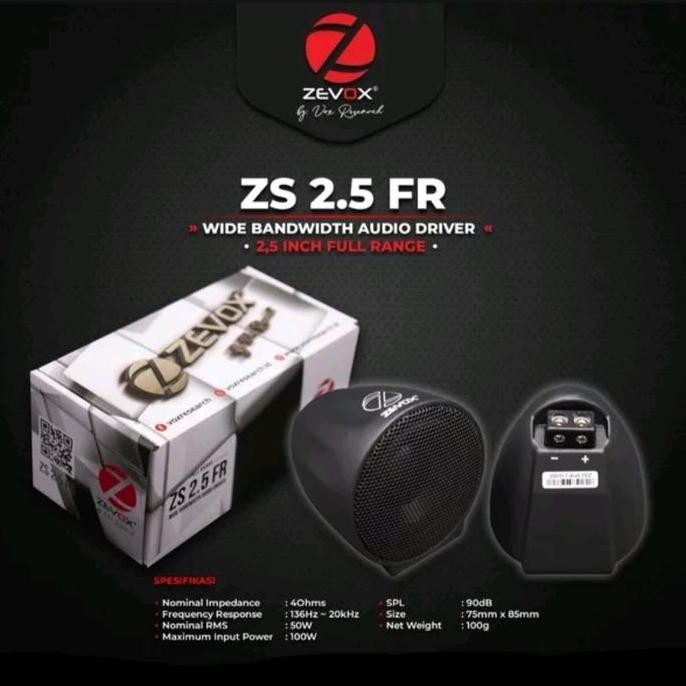 TERBARU Fullrange zevox ZS 2.5 FR by Vox Research