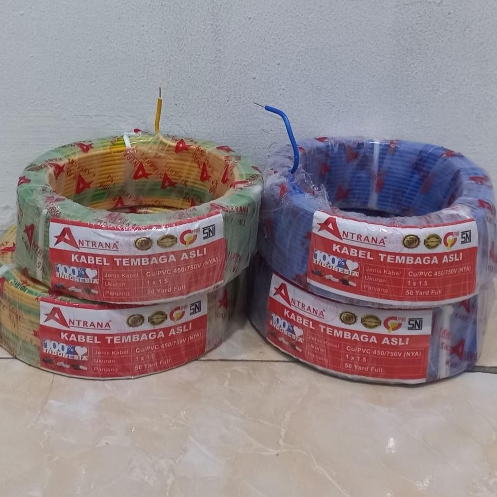 Promo PER ROLL Kabel Listrik NYA 1,5MM / Kabel Listrik Tembaga 50Yard
