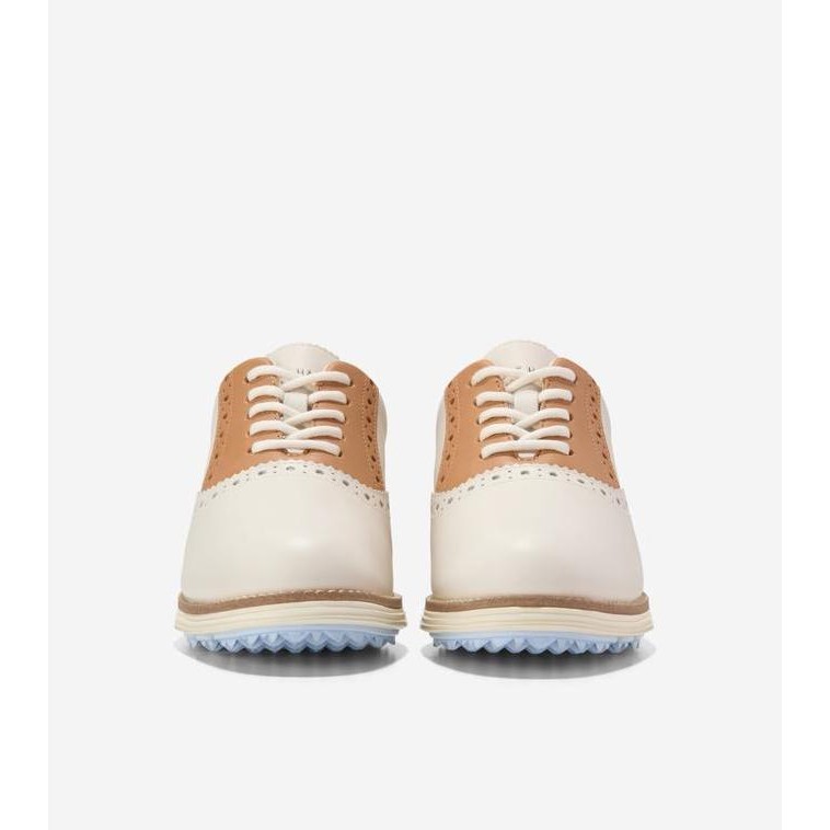 Cole Haan Women Originalgrand Shortwing Golf - Sepatu Wanita (White)