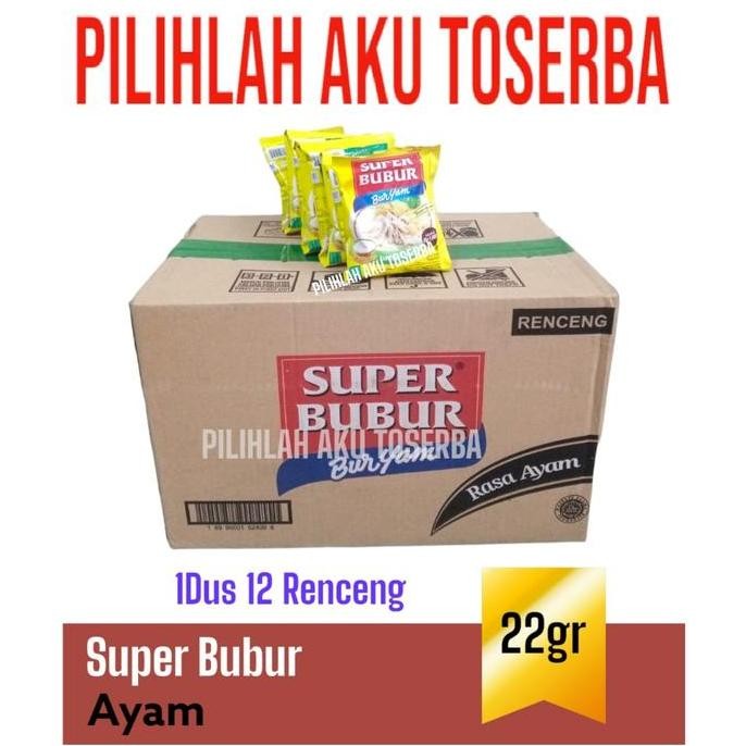 Super Bubur BURYAM Bubur Ayam @22 Gr - ( HARGA 1 DUS isi 12 renceng )