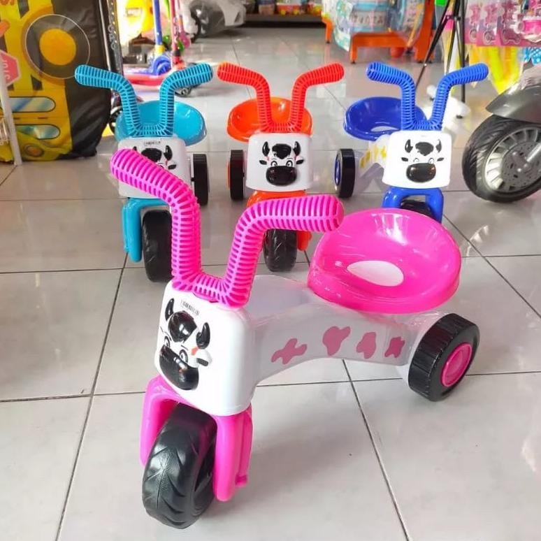 (BISA COD) MAINAN ANAK SEPEDA SAPI RODA TIGA / MAINAN SEPEDA DORONG ANAK RODA TIGA